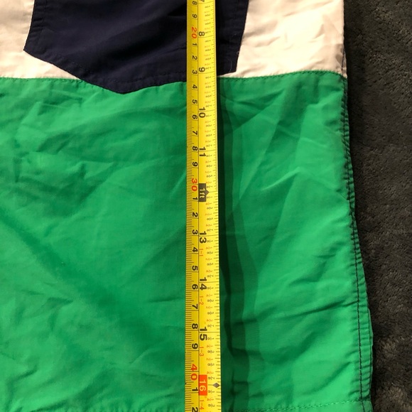 Ralph Lauren Blue and Green Striped Swim Trunks - Picture 8 of 11